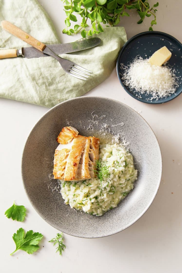 Risotto med fisk og fennikel